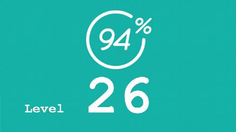 94 Prozent (94%) - Level 26 - Bild Eis - Lösung