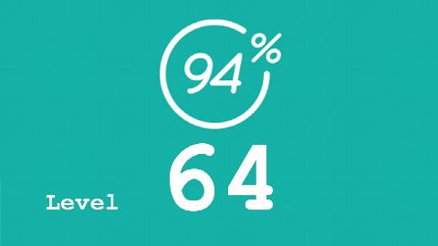 94 Prozent (94%) - Level 64 - Bild Hut - Lösung