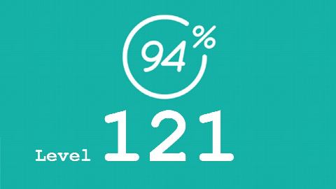 94 Prozent (94%) - Level 121 - Bild Kürbiskopf - Lösung