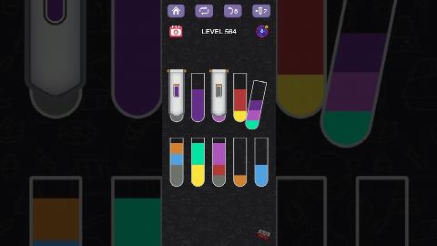 Water Sort Puzzle – Level 561–570 gelöst
