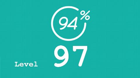 94 Prozent (94%) - Level 97 - Etwas, was herabgelassen werden kann - Lösung