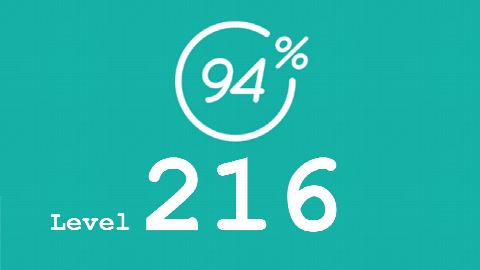 94 Prozent (94%) - Level 216 - Etwas, das du tustdas mit dir passiert, wenn du Angst hast - Lösung
