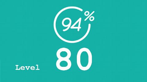 94 Prozent (94%) - Level 80 - Bild Kreuzung - Lösung