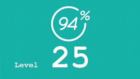 94 Prozent (94%) - Level 25 - Bild Eisbär - Lösung