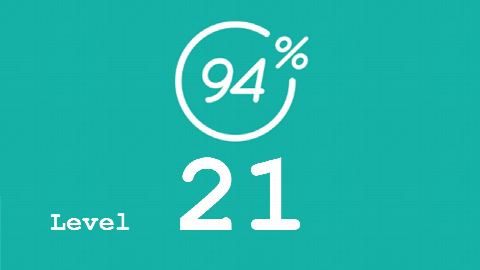 94 Prozent (94%) - Level 21 - Das ist rot - Lösung