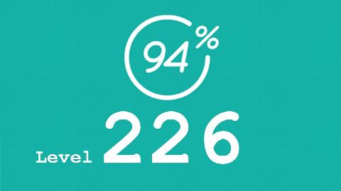 94 Prozent (94%) - Level 226 - Ausrufe - Lösung