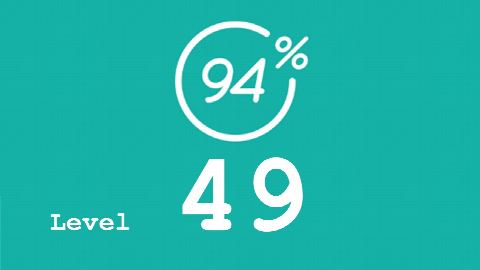 94 Prozent (94%) - Level 49 - Blautoene - Lösung