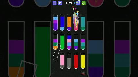 Water Sort - puzzle games – Level 571–580 gelöst