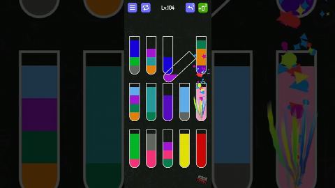 Water Sort - puzzle games – Level 101–110 gelöst