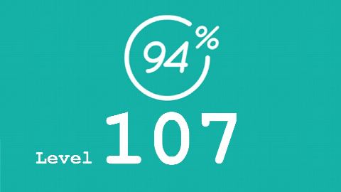 94 Prozent (94%) - Level 107 - Bild Konsole - Lösung