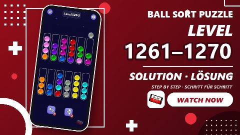 Ball Sort Puzzle – Level 1261–1270 gelöst