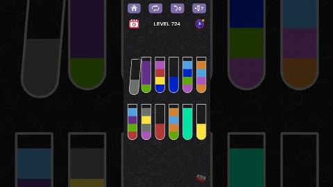 Water Sort Puzzle – Level 721–730 gelöst